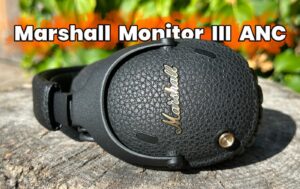 Marshall Monitor III ANC hörlurar med klassisk retrodesign i svart konstläder