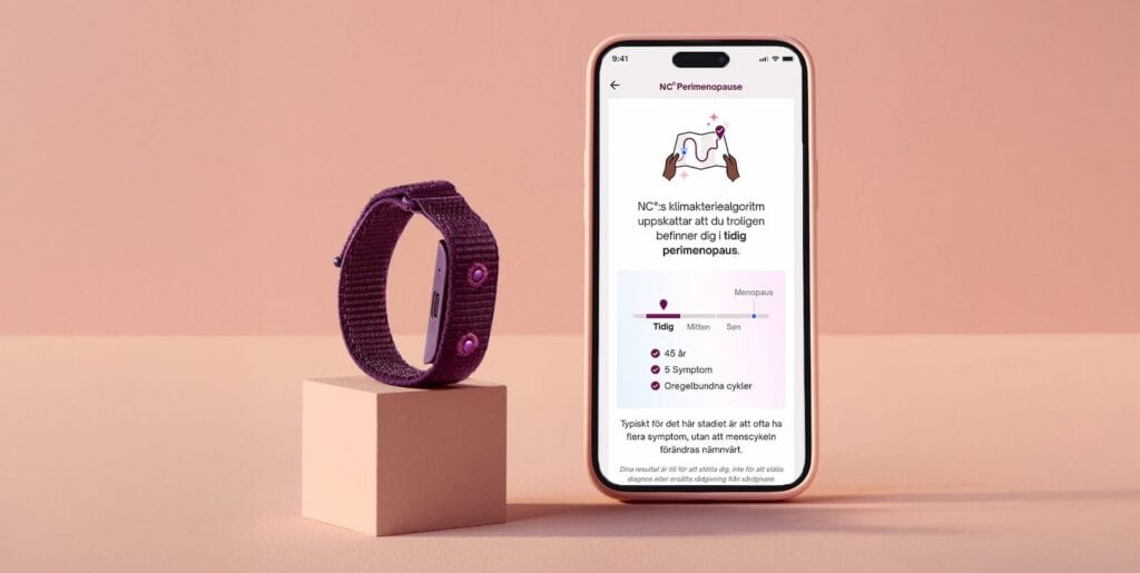 NC° Band och NC° Perimenopause – armband och app för att följa perimenopaus med biometrisk data
