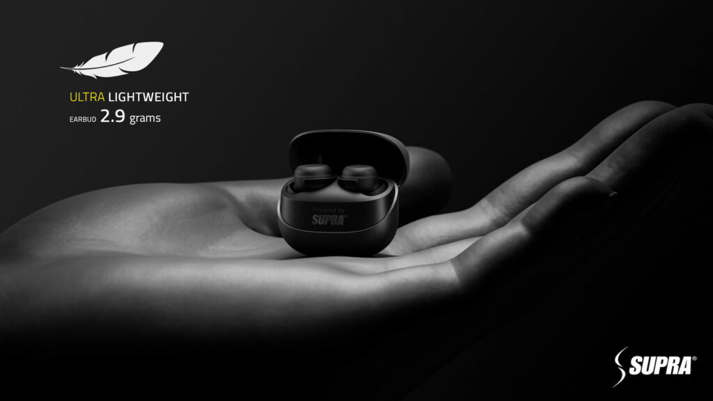 SUPRA ZERO-TX2 Mini – världens minsta trådlösa hörlur i svart blackout-design