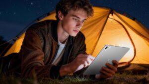 HONOR MagicPad 4 i sidoprofil som visar den tunna designen på 4,8 mm