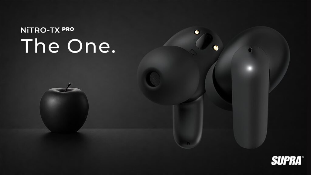 SUPRA NiTRO-TX PRO true wireless-hörlurar i laddningsetui