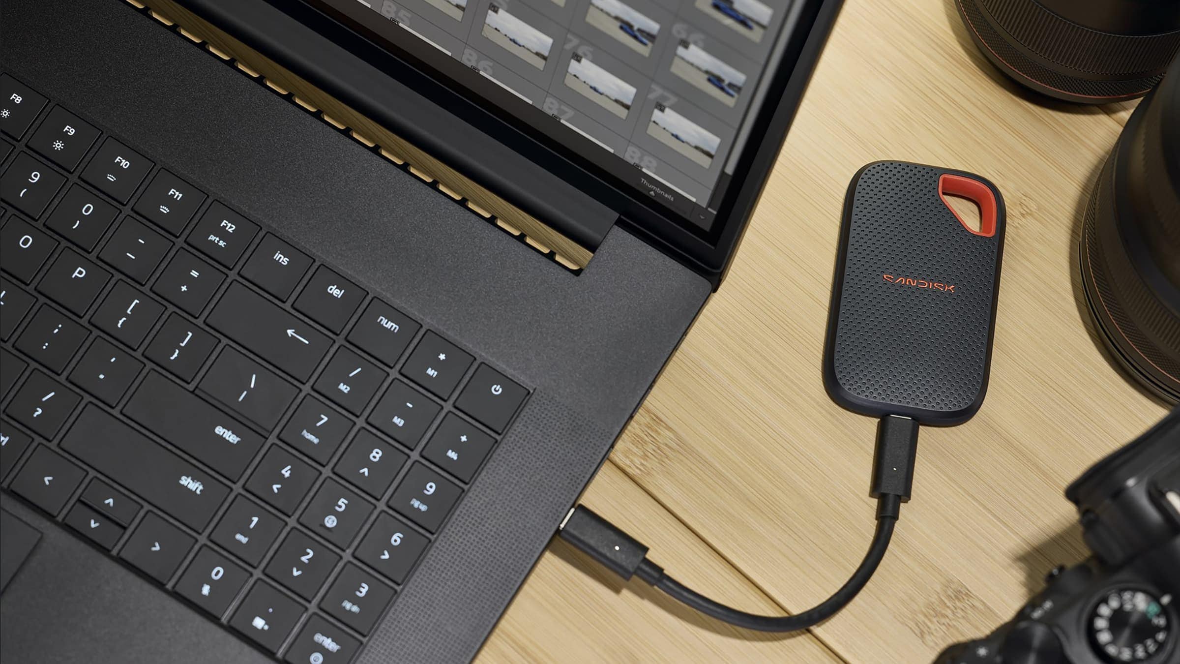 Sandisk Extreme Portable SSD är utvecklad för kreatörer och erbjuder överföringshastigheter på upp till 2 000 MB/s.